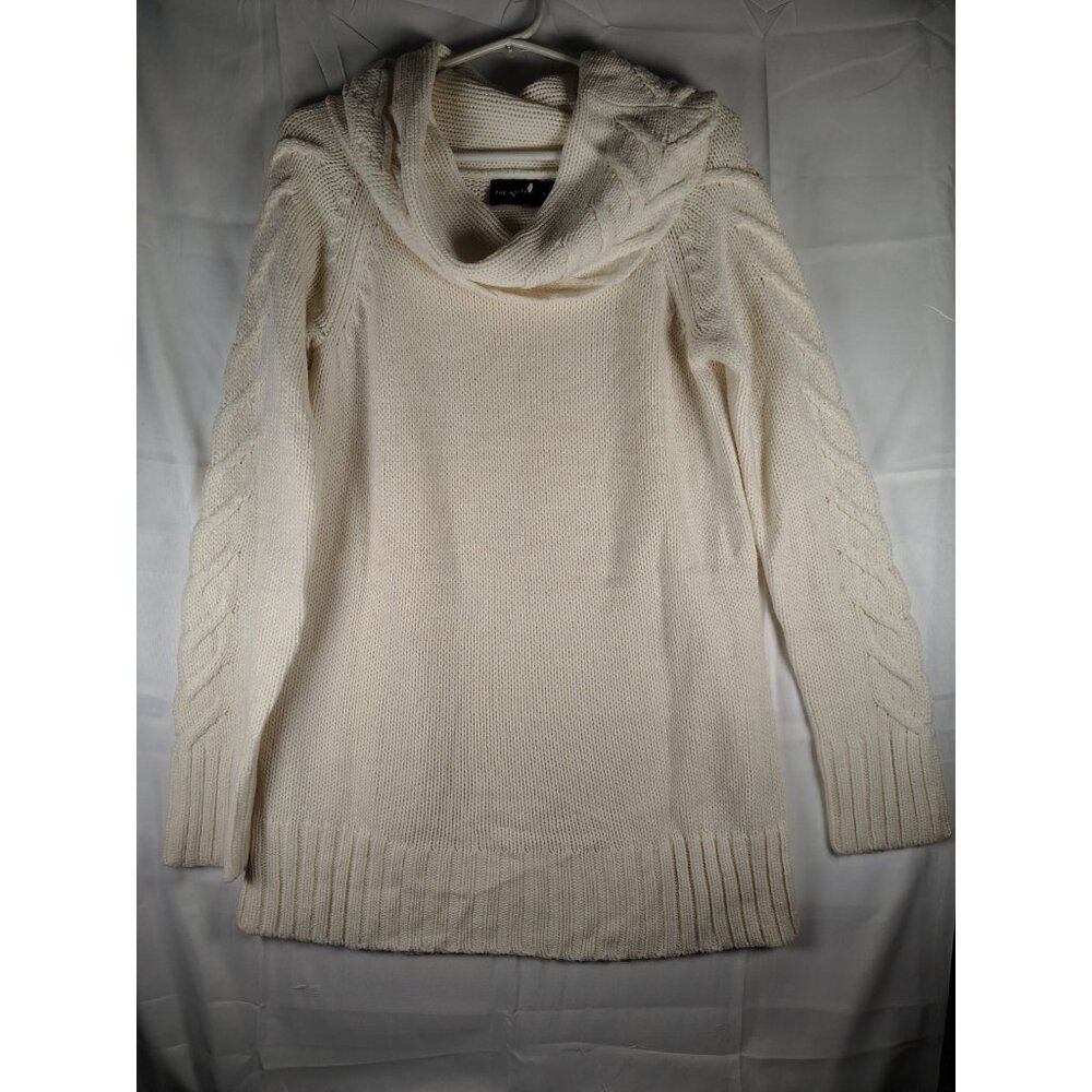 The Limited White Cowl Neck Knit Long Sleeve Pullover Sweater Women's M